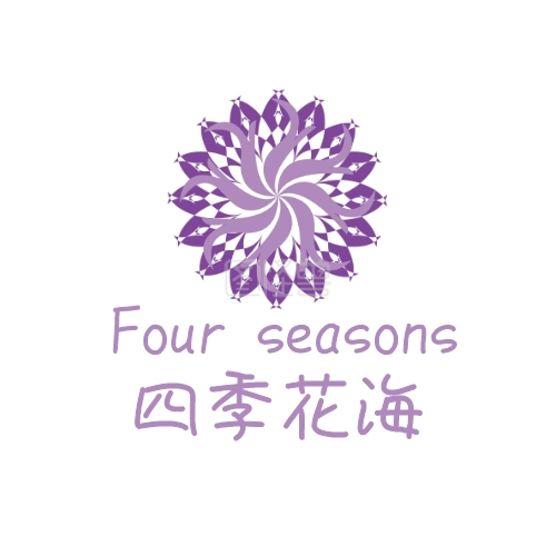 四季花海花艺花卉创意logo