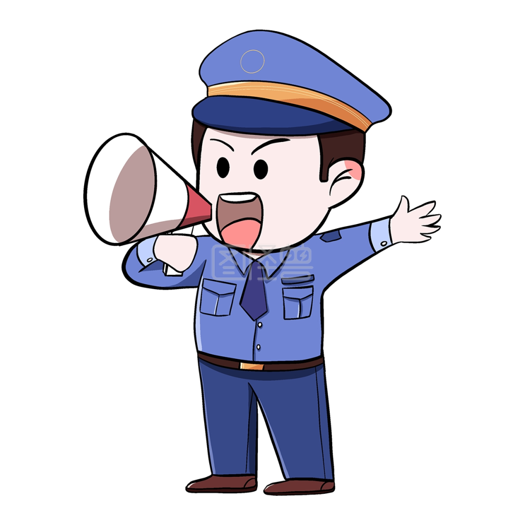 城管喊喇叭人物