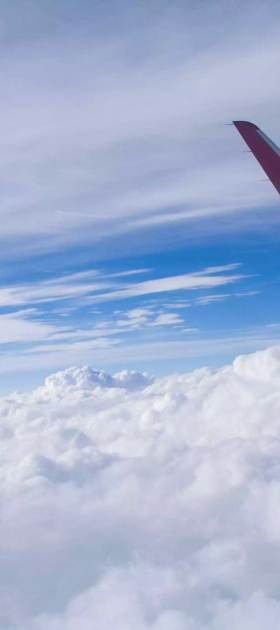 蓝天白云展架图片