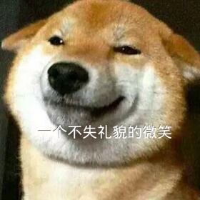 一个不失礼貌的微笑狗搞笑表情