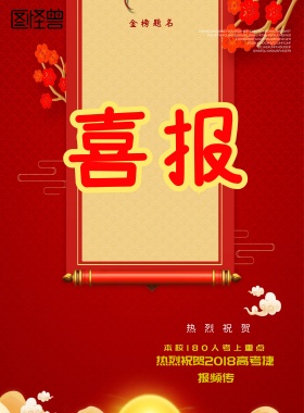 金榜题名喜报海报