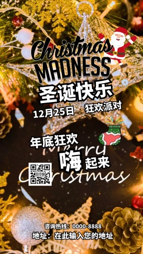 圣诞狂欢派对邀请函