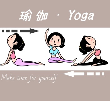 瑜伽卡通图片