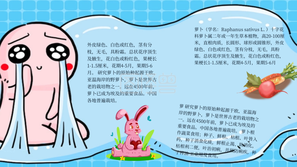 图怪兽手抄报频道提供《萝卜插画宣传手抄小报