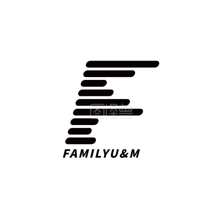 几何文字电商logo英文黑色大气简约