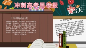 高考冲刺黑板报手抄报