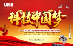 科技中国梦科技展板设计