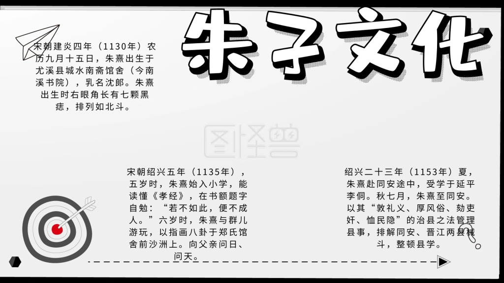手抄报简约-简约宣传朱子文化手抄报在线图片制作-图怪兽
