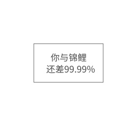 你与锦鲤你还差99.99%
