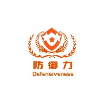 简约橙色盾牌树枝装饰防御力logo