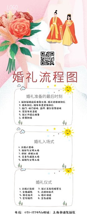 婚礼流程图营销长图