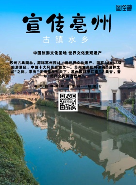 简约风格宣传亳州宣传海报