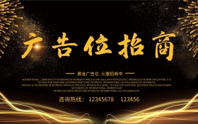 大气黄金广告位火爆招商宣传海报设计