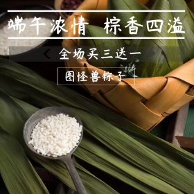粽子食品茶饮端午节绿色创意淘宝主图