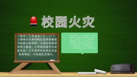 创意卡通扁平校园火灾手抄报海报