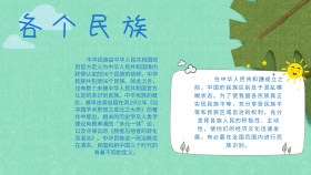 卡通扁平创意各个民族小报手抄报海报