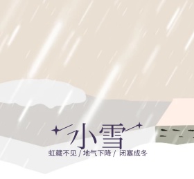 二十四节气小雪冬季果树朋友圈封面配图