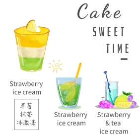 蓝色摄影夏天美食公众号正方形配图