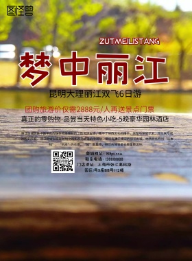 创意大气简约丽江旅游海报