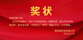 年度奖状横版海报