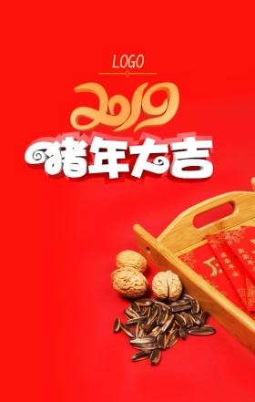 2019猪年挂历海报