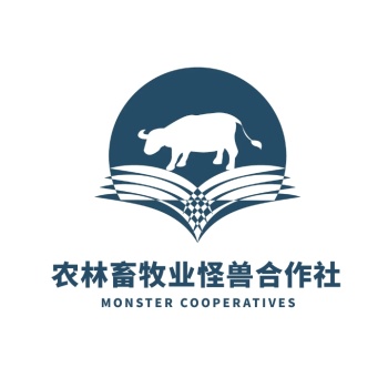 农林畜牧业怪兽合作社文创logo设计