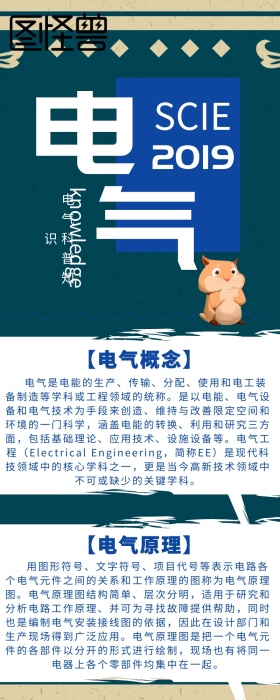 创意大气简约科技电气科普知识长图海报