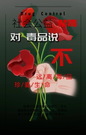 社会公益禁毒手机海报