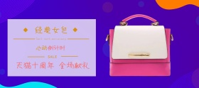 双十一简约时尚女包促销banner