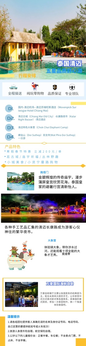 泰国清迈五星品质舒心游详情图
