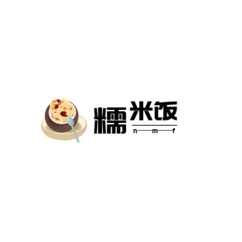 糯米饭插画商业美食logo设计