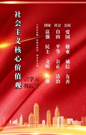 社会主义核心价值观学习海报