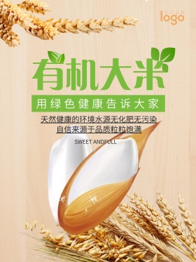 有机大米营养海报设计