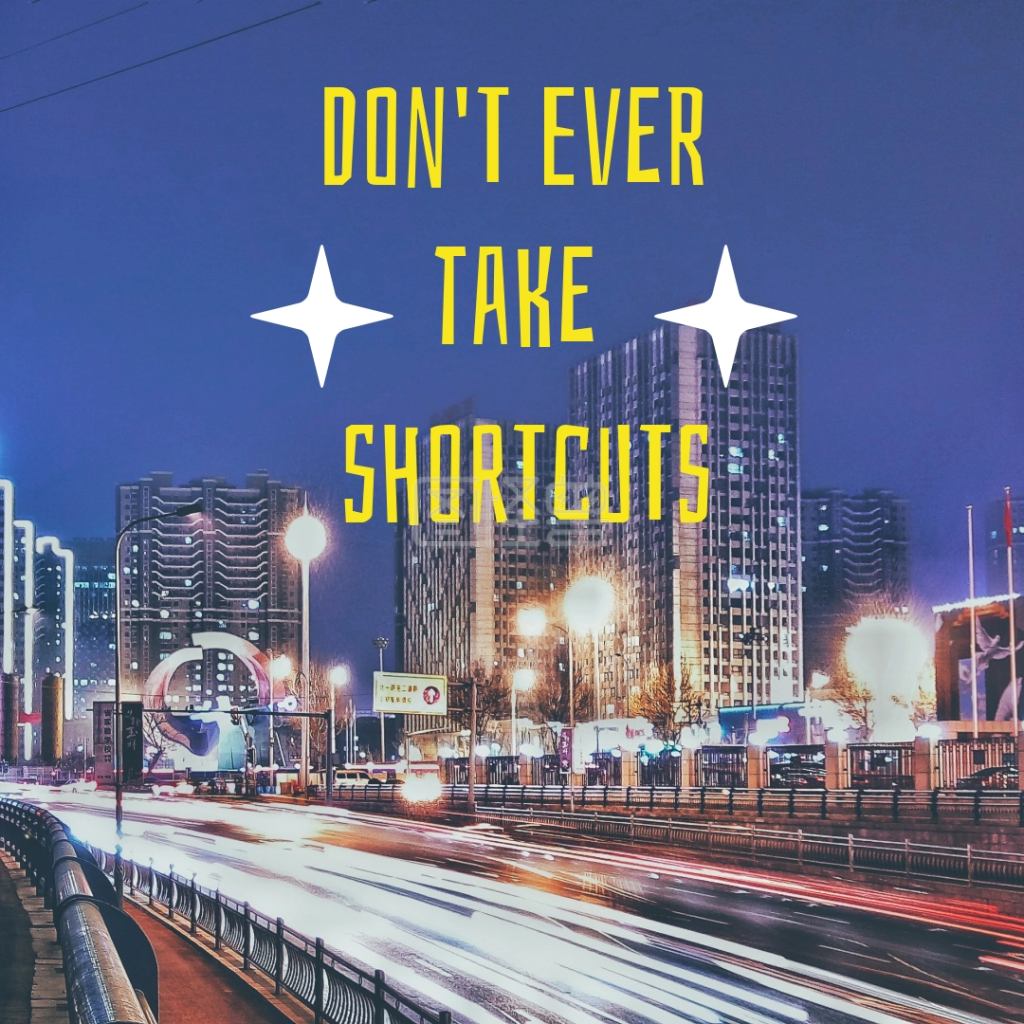 不要走捷径简约创意公众号正方形配图