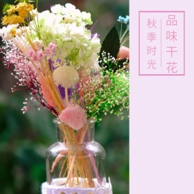 干花装饰宣传海报