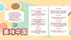美味中国年黄色创意简约手抄报