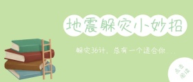 绿色书籍地震躲灾小妙招封面