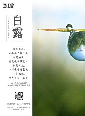 白露传统节气地产海报模板