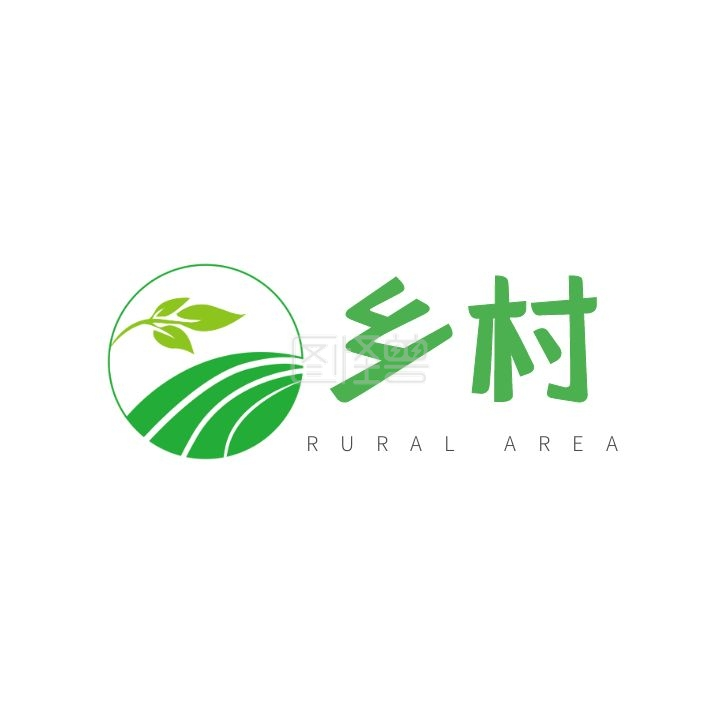 乡村logo-大气绿色乡村风貌电商淘宝logo在线图片制作-图怪兽