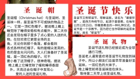 圣诞节红色简约手抄报
