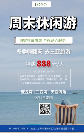 旅游冬日度假游泳海报海报模板
