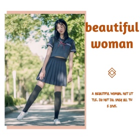 橙色简约欧美风时尚少女背影公众号配图