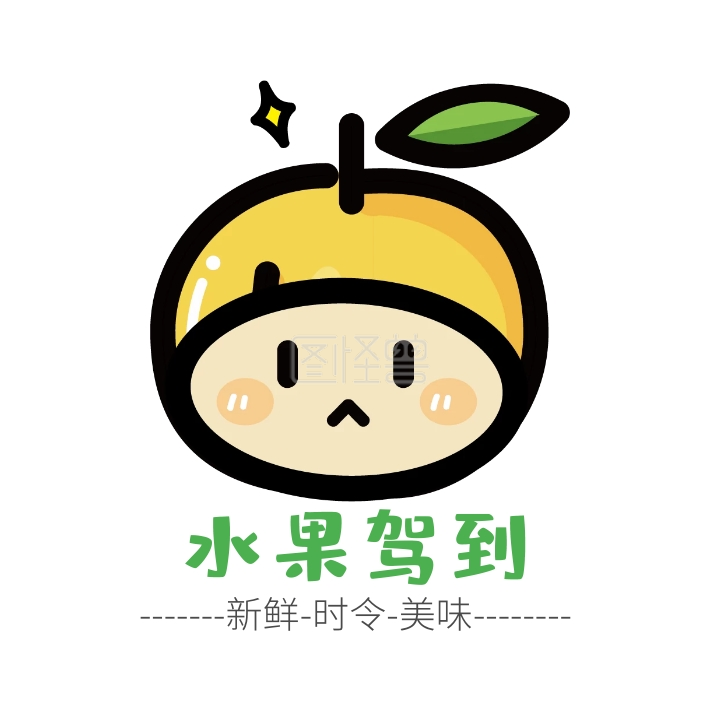 橙子动画水果驾到水果铺logo