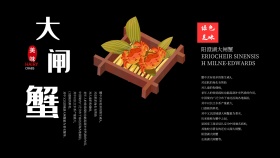 阳澄湖大闸蟹美食展板