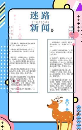 迷路新闻小鹿新闻剪影极简手机新闻海报