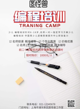 编程培训彩页宣传单	