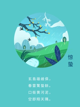 创意惊蛰中国风素材海报