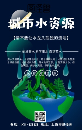 城市水资源海报宣传