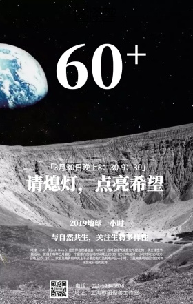 简约地球一小时海报