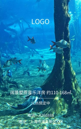 房地产公司别墅洋房营销海报